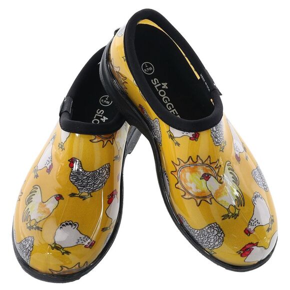 Sloggers Women's Chicken Print Short Rain and Garden Shoes - Picture 3 of 4